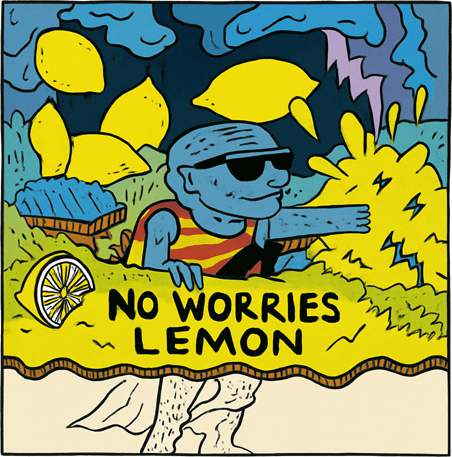 Etiket van Lervig No Worries Lemon