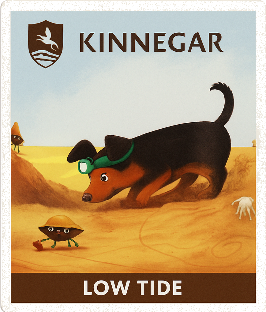 Etiket van Kinnegar Low Tide