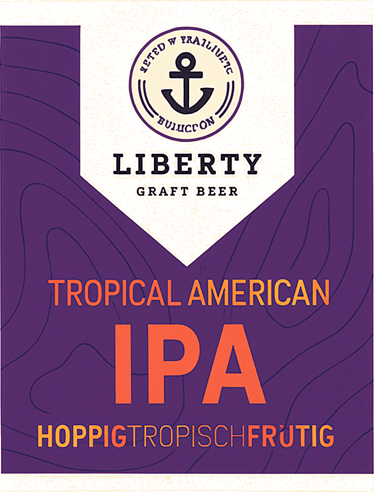 Etiket van Liberty Tropical American IPA