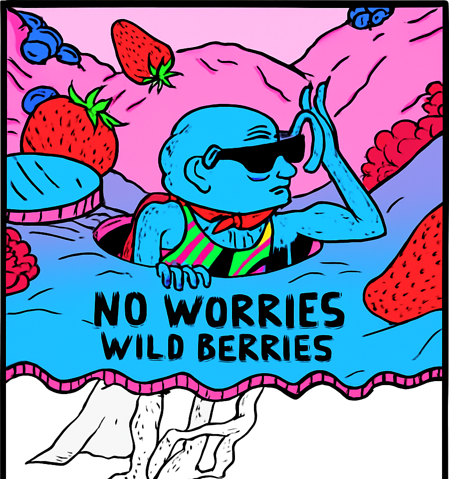 Etiket van Lervig No Worries Wild Berries