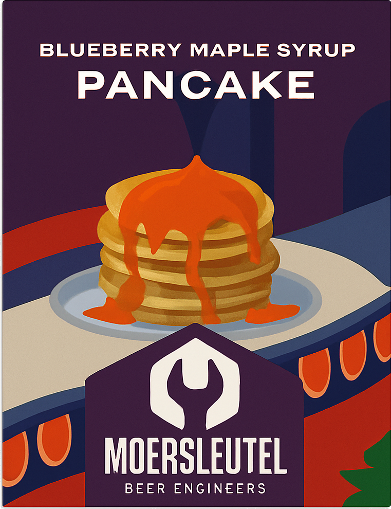 Etiket van Moersleutel Blueberry Maple Syrup Pancake Pastry Sour