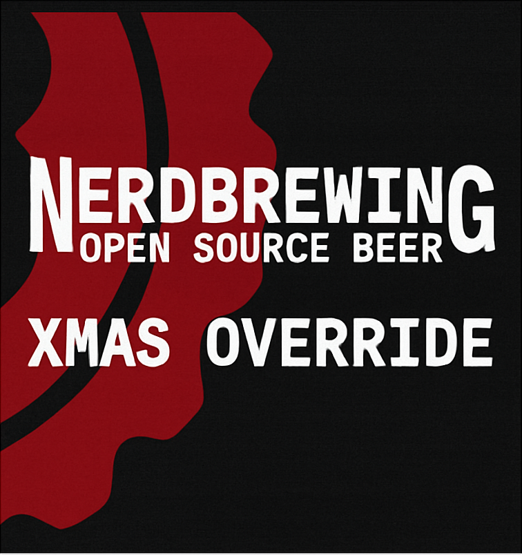 Etiket van Nerdbrewing Xmas Override Imperial Chocolate Orange Milkshake Stout