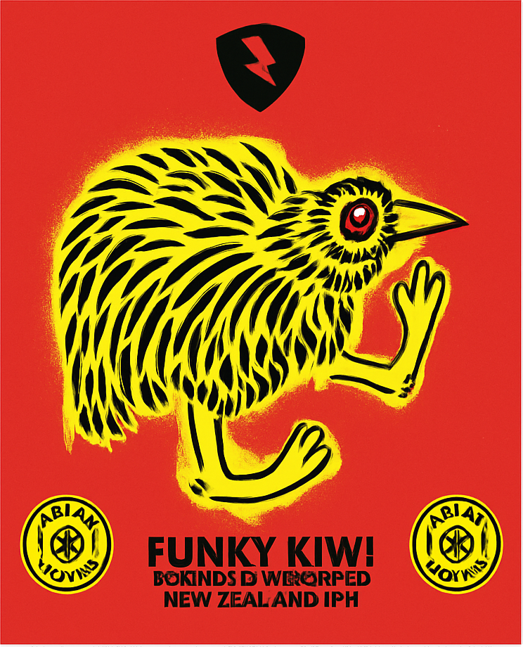 Etiket van Rock City Funky Kiwi