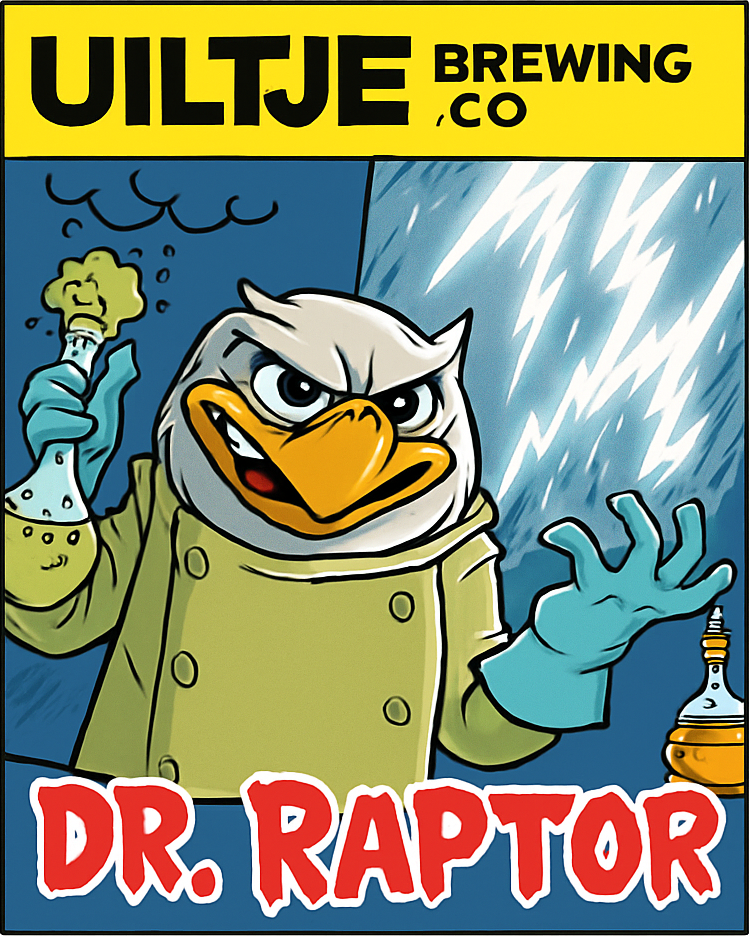 Etiket van Uiltje Dr. Raptor 2.0