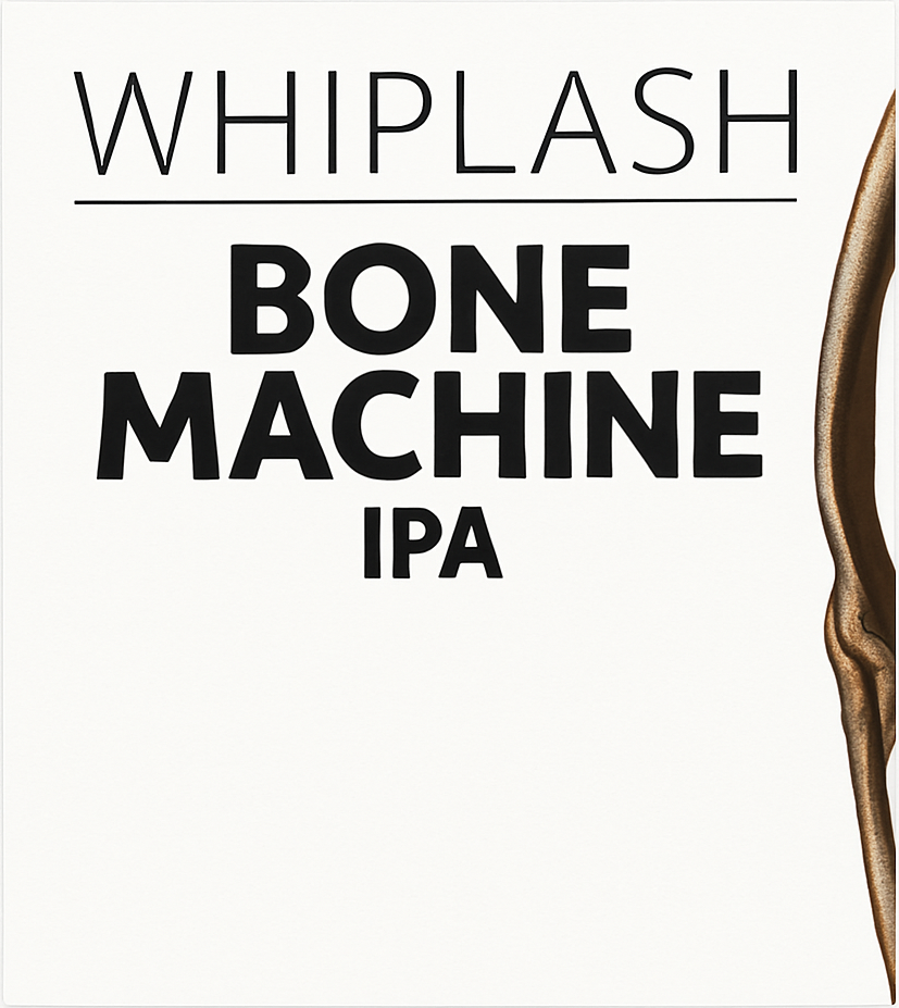 Etiket van Whiplash Bone Machine