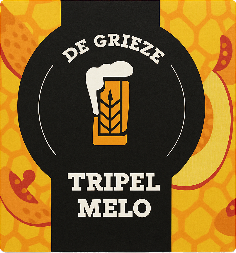 Etiket van De Grieze Tripel Melo