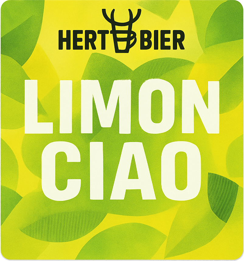 Etiket van Hert Bier Limon Ciao