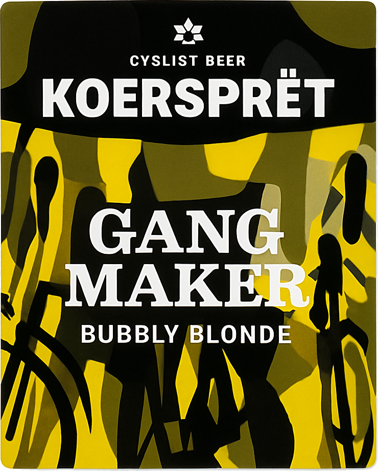 Etiket van Koerspret Gang Maker