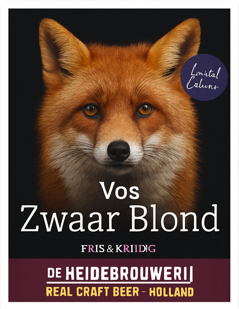 Etiket van Heidebrouwerij Vos