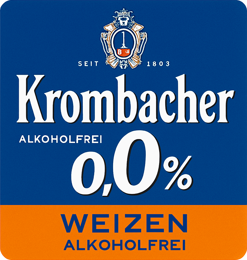 Etiket van Krombacher 0.0% Weizen