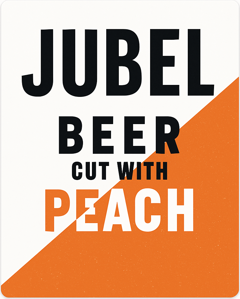 Etiket van JUBEL Beer cut with Peach