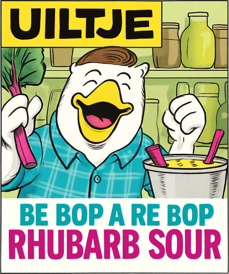 Etiket van Uiltje Be Bop A Re Bop Rhubarb Sour