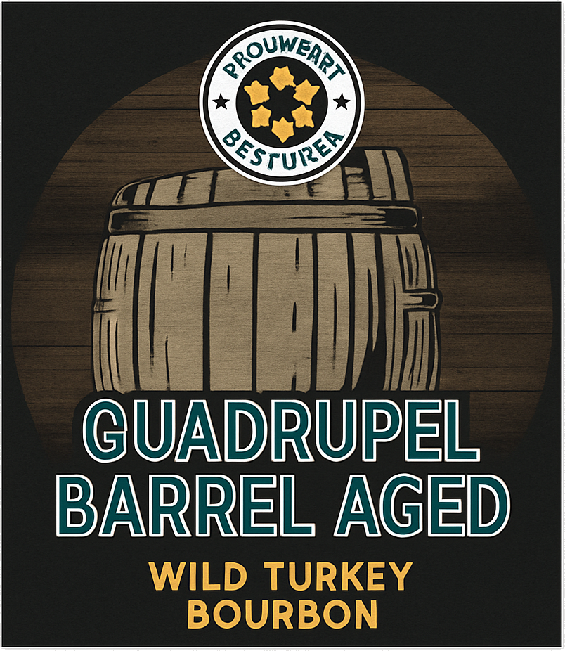 Etiket van 12 Stuyvers Quadrupel Barrel Aged Wild Turkey