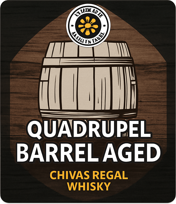 Etiket van 12 Stuyvers Quadrupel Barrel Aged Chivas Regal Whisky