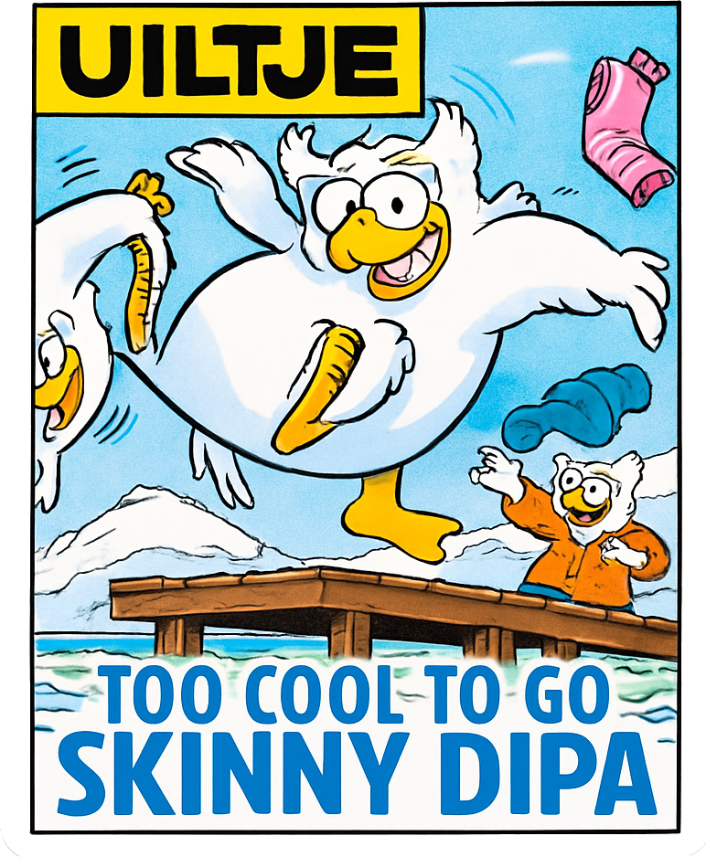Etiket van Uiltje Too Cool To Go Skinny DIPA