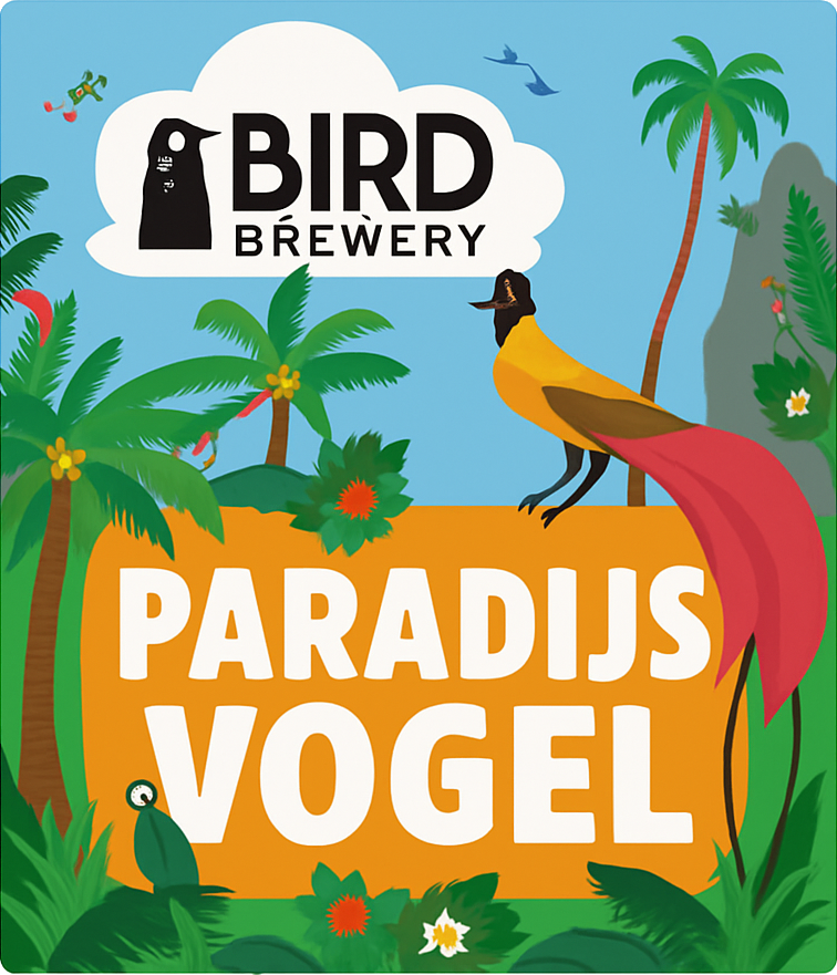 Etiket van Bird Paradijsvogel