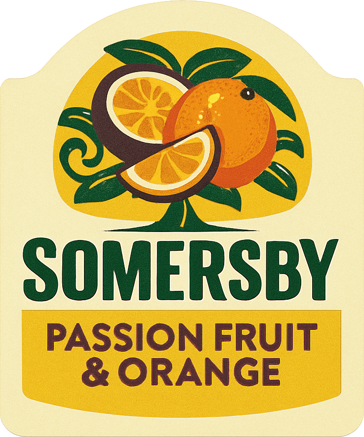 Etiket van Somersby Passion Fruit & Orange