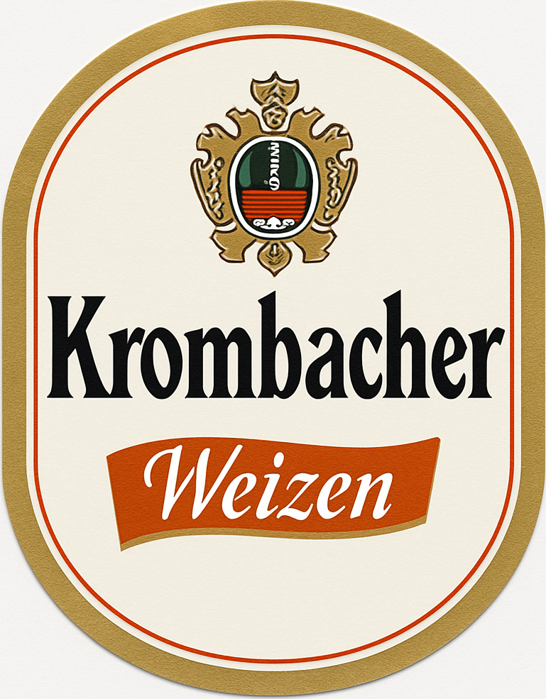 Etiket van Krombacher Weizen