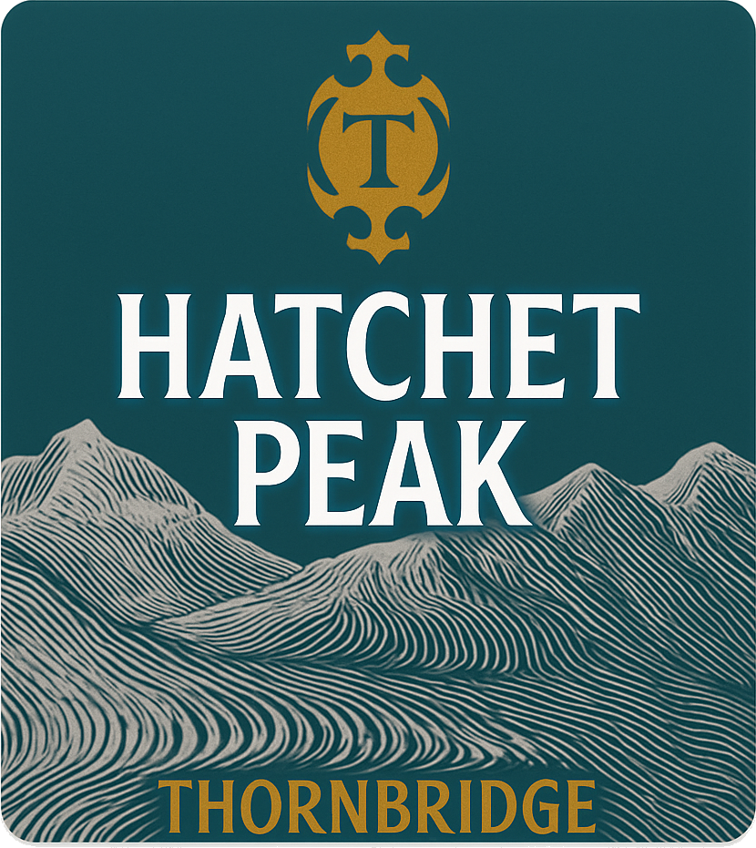 Etiket van Thornbridge Hatchet Peak