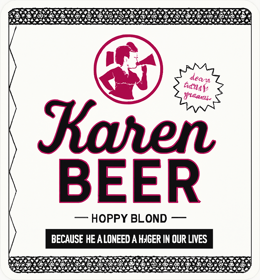 Etiket van Boegbeeld Karen Beer