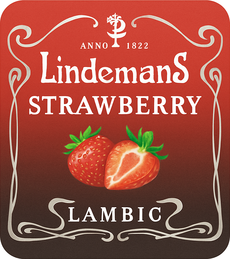 Etiket van Lindemans Aardbei
