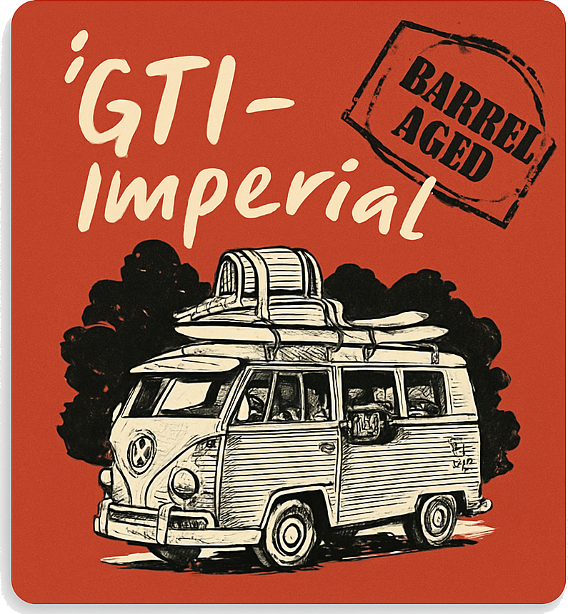 Etiket van De Brouwschuur GTI-mperial Barrel Aged