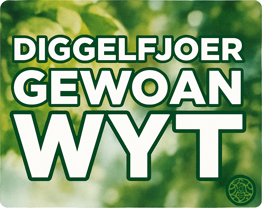 Etiket van Diggelfjoer Gewoan Wyt