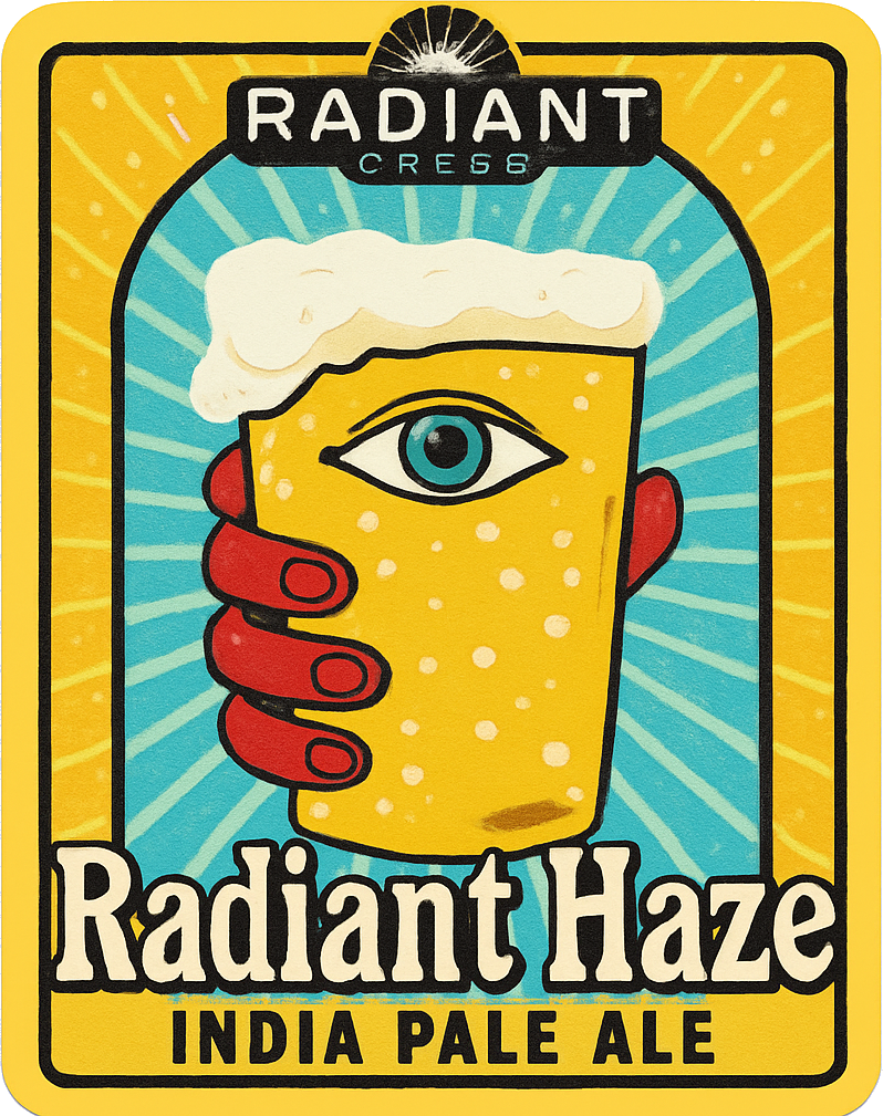 Etiket van Toppling Goliath Radiant Haze