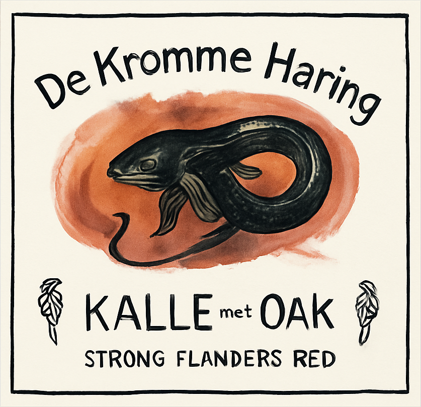 Etiket van De Kromme Haring Kalle Met Den Oak III