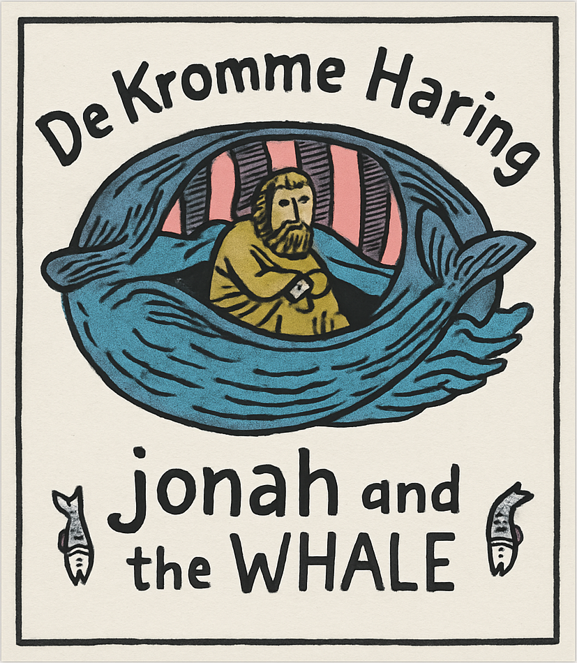 Etiket van Kromme Haring Jonah And The Whale