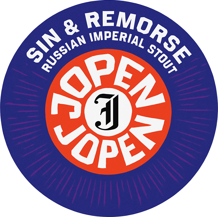 Etiket van Jopen Sin & Remorse BA Dru Whiskey