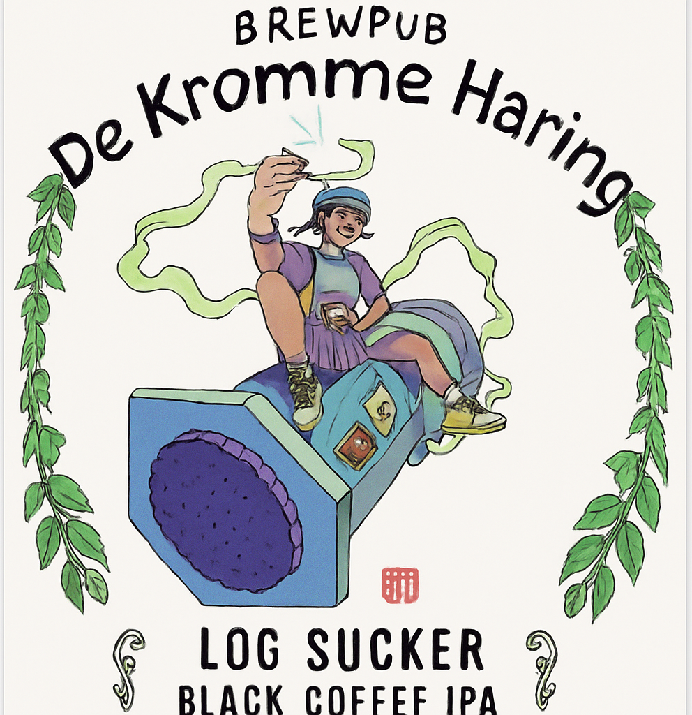 Etiket van De Kromme Haring Log Sucker