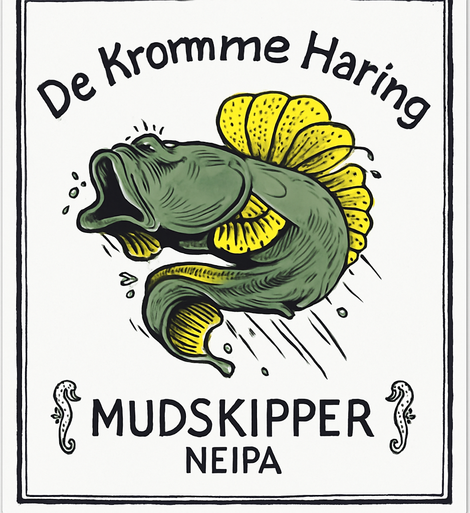 Etiket van De Kromme Haring Mudskipper