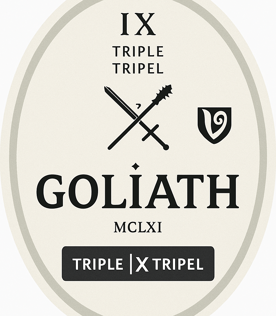 Etiket van Goliath Triple