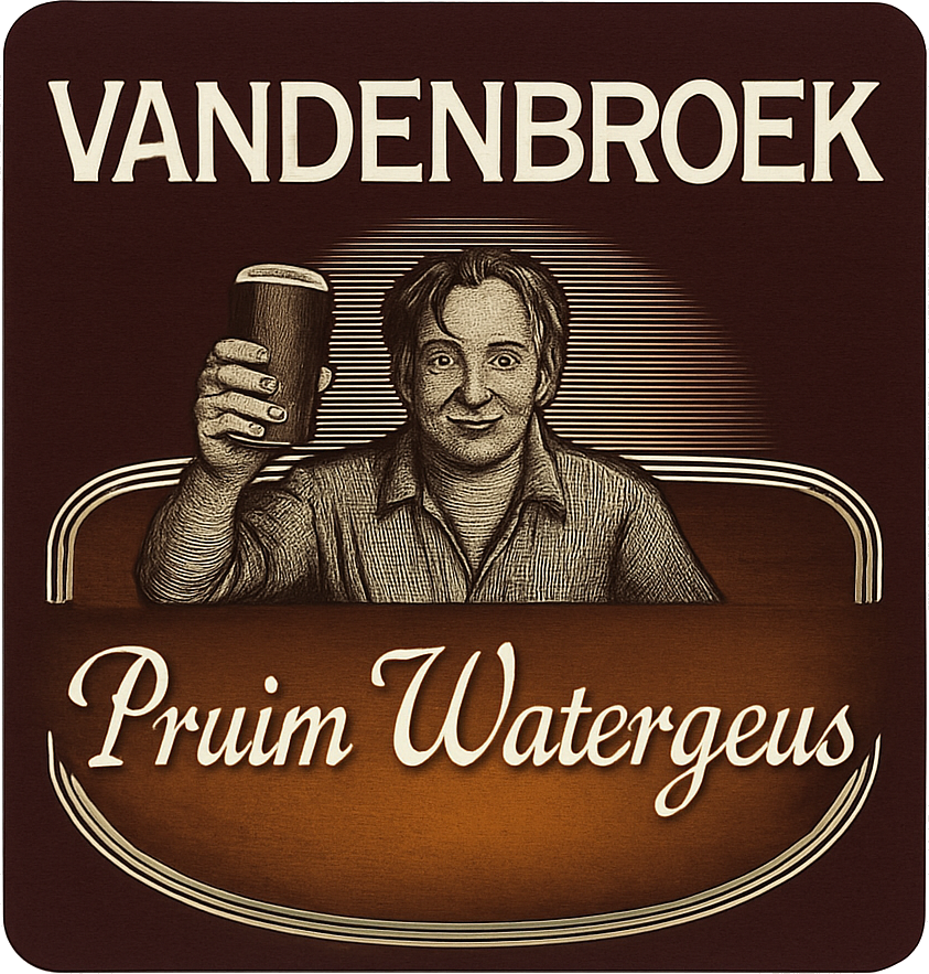 Etiket van Vandenbroek Pruim Watergeus