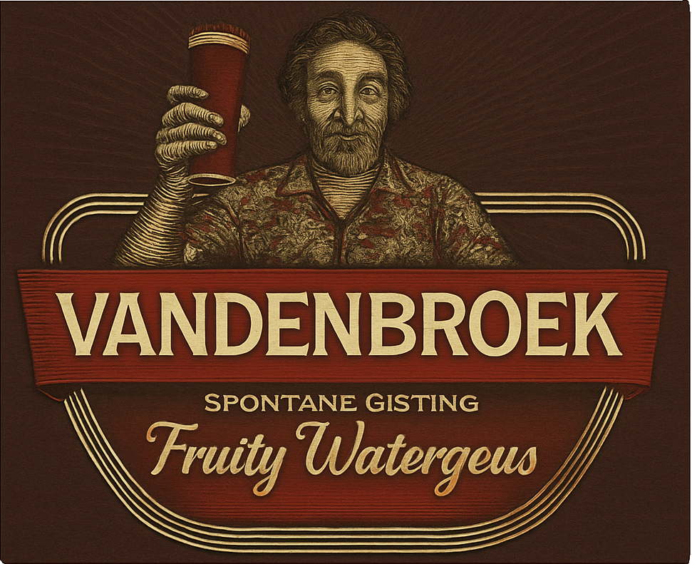 Etiket van Vandenbroek Fruity Watergeus/ Kersen-Cassis