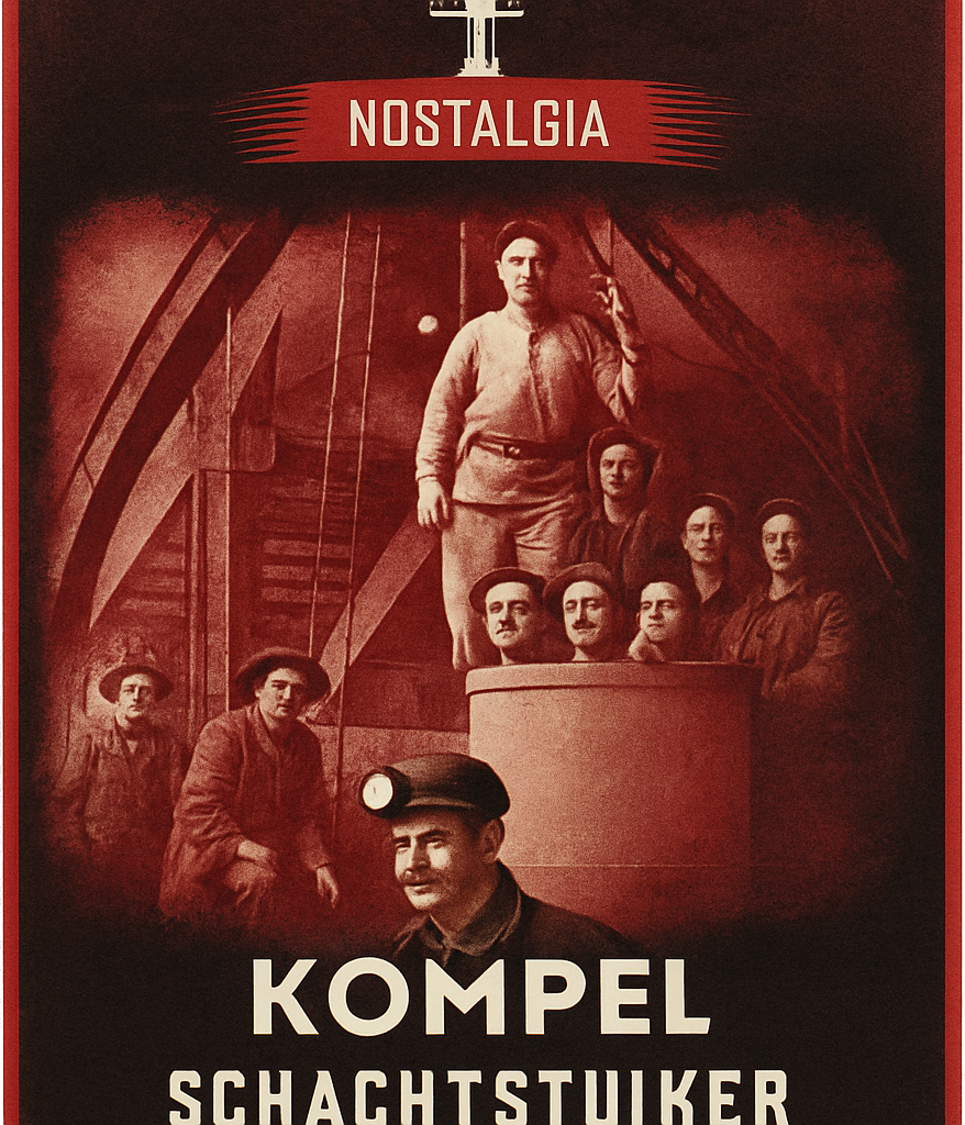 Etiket van Kompel Nostalgia Schachtstuiker