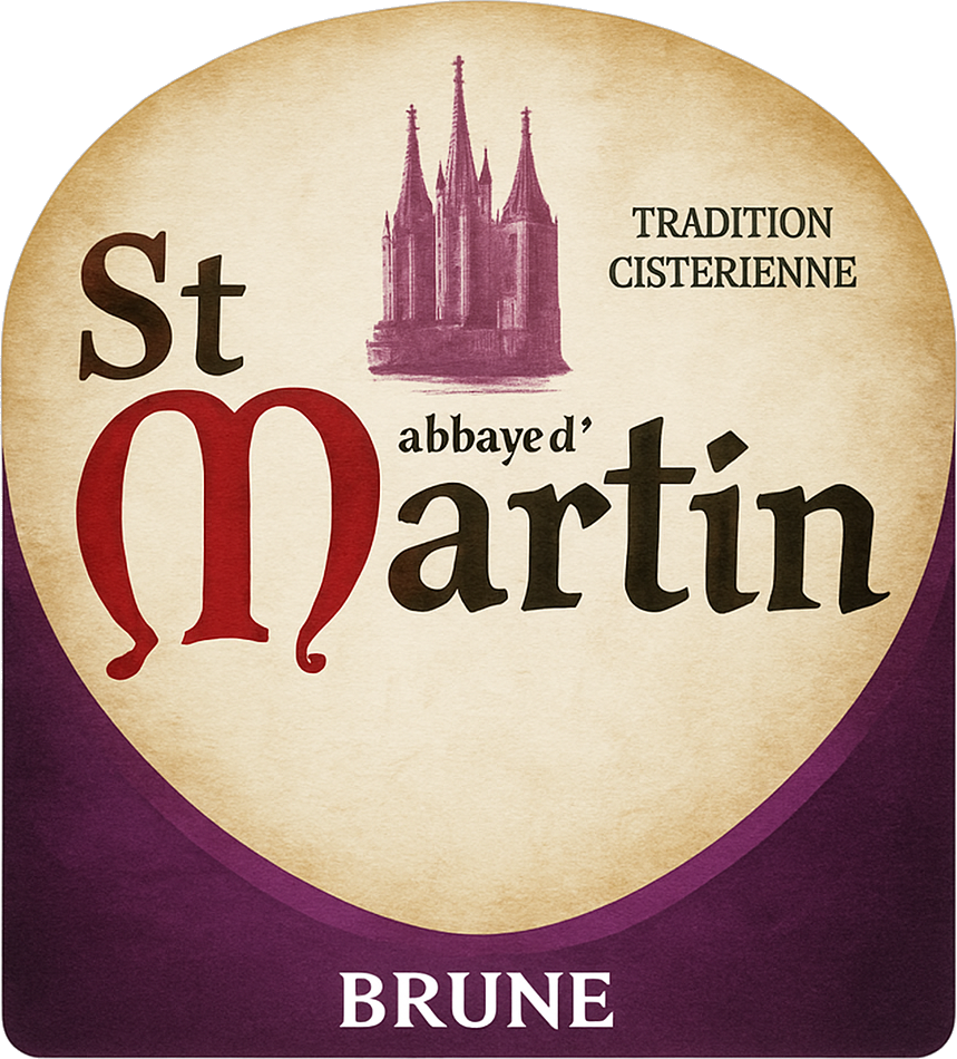 Etiket van Abbaye de St. Martin Bruin