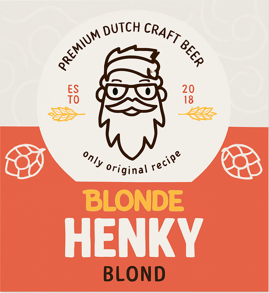Etiket van Blonde Henky