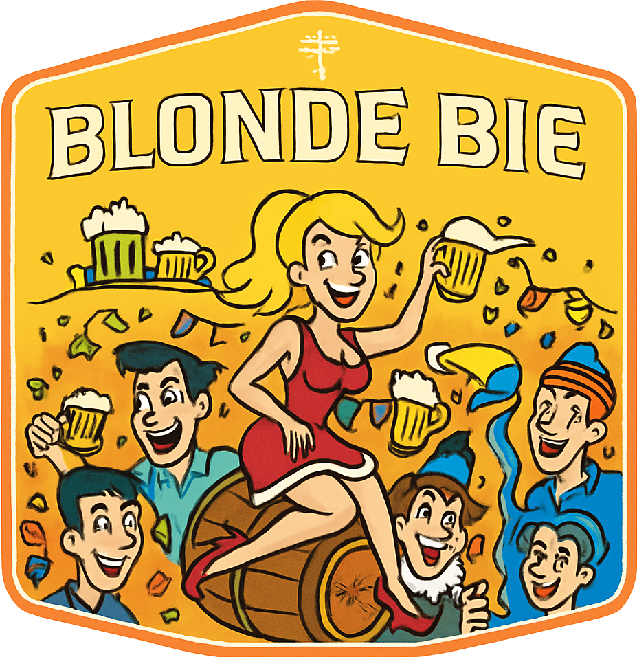Etiket van De Bie Blonde Bie