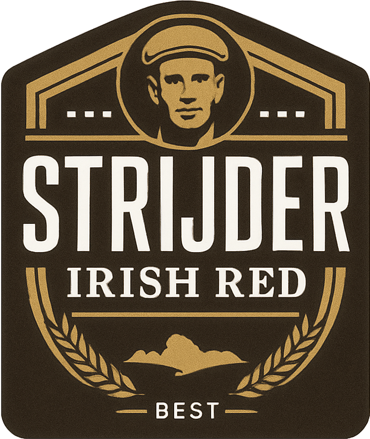 Etiket van Strijder Irish Red