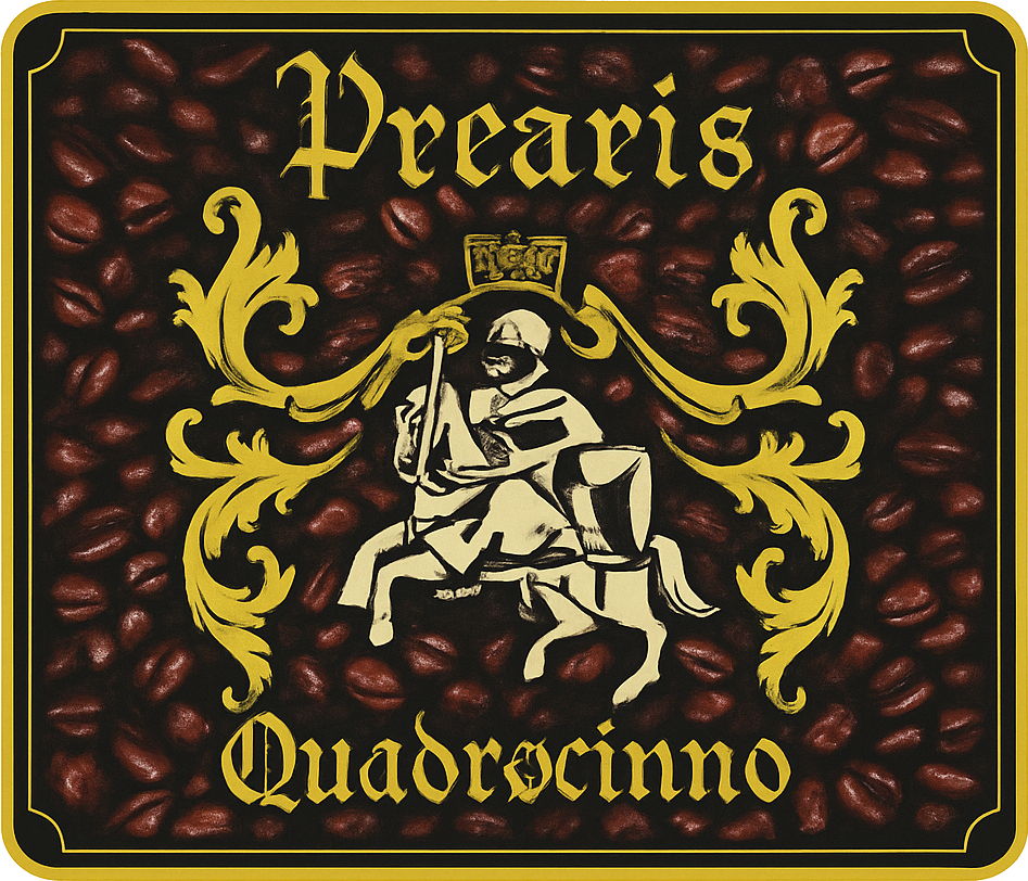 Etiket van Vliegende Paard Prearis Quadroccino