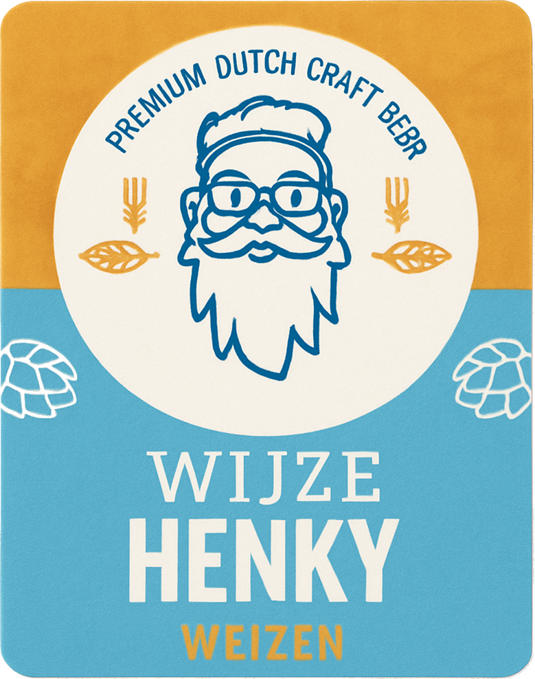 Etiket van Wijze Henky