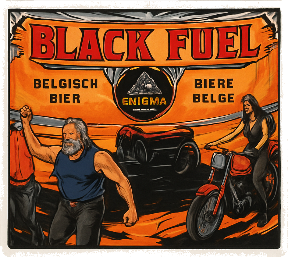 Etiket van Enigma Black Fuel