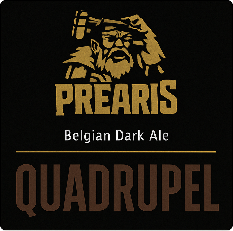 Etiket van Vliegende Paard Prearis Quadrupel