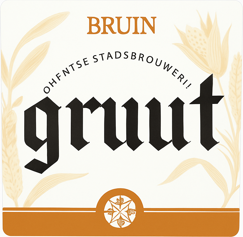 Etiket van Gentse Gruut Bruin Glutenvrij