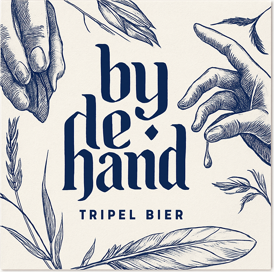 Etiket van Bijdehand Tripel Honingbier