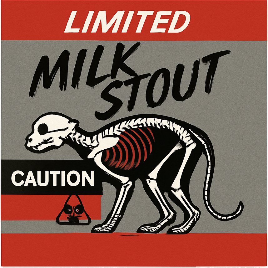 Etiket van Guilty Monkey Milk Stout