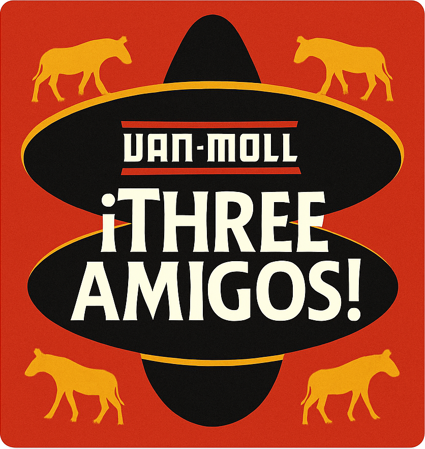 Etiket van Van Moll Three Amigos