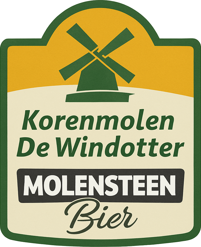 Etiket van De Windotter Molensteen Quadrupel